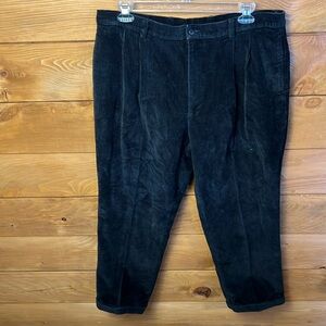 Jos A‎ Bank Vintage Corduroy Pants Mens 40x32 Black Wide leg 100% Cotton office